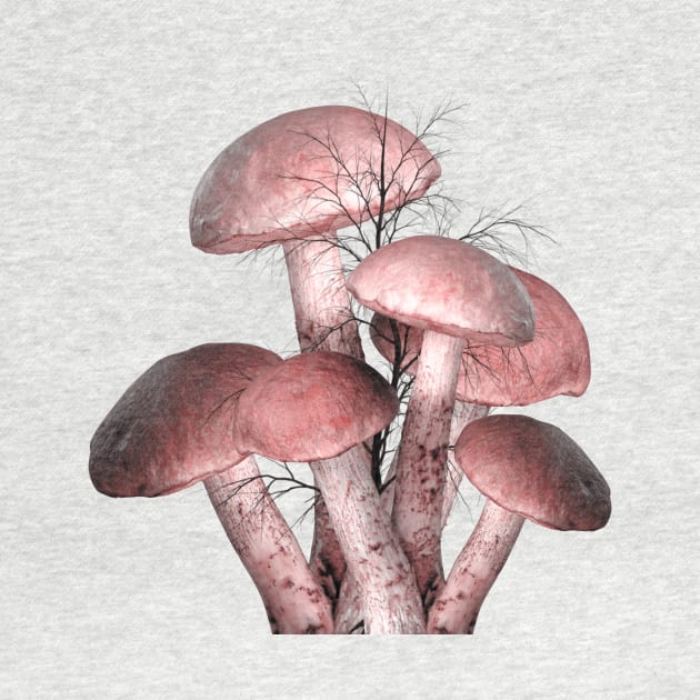 Pink Mushrooms by MashaVed